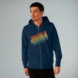 Retro Rainbow Zip Hoodie (4 colours)